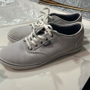 Pin striped blue and white vans